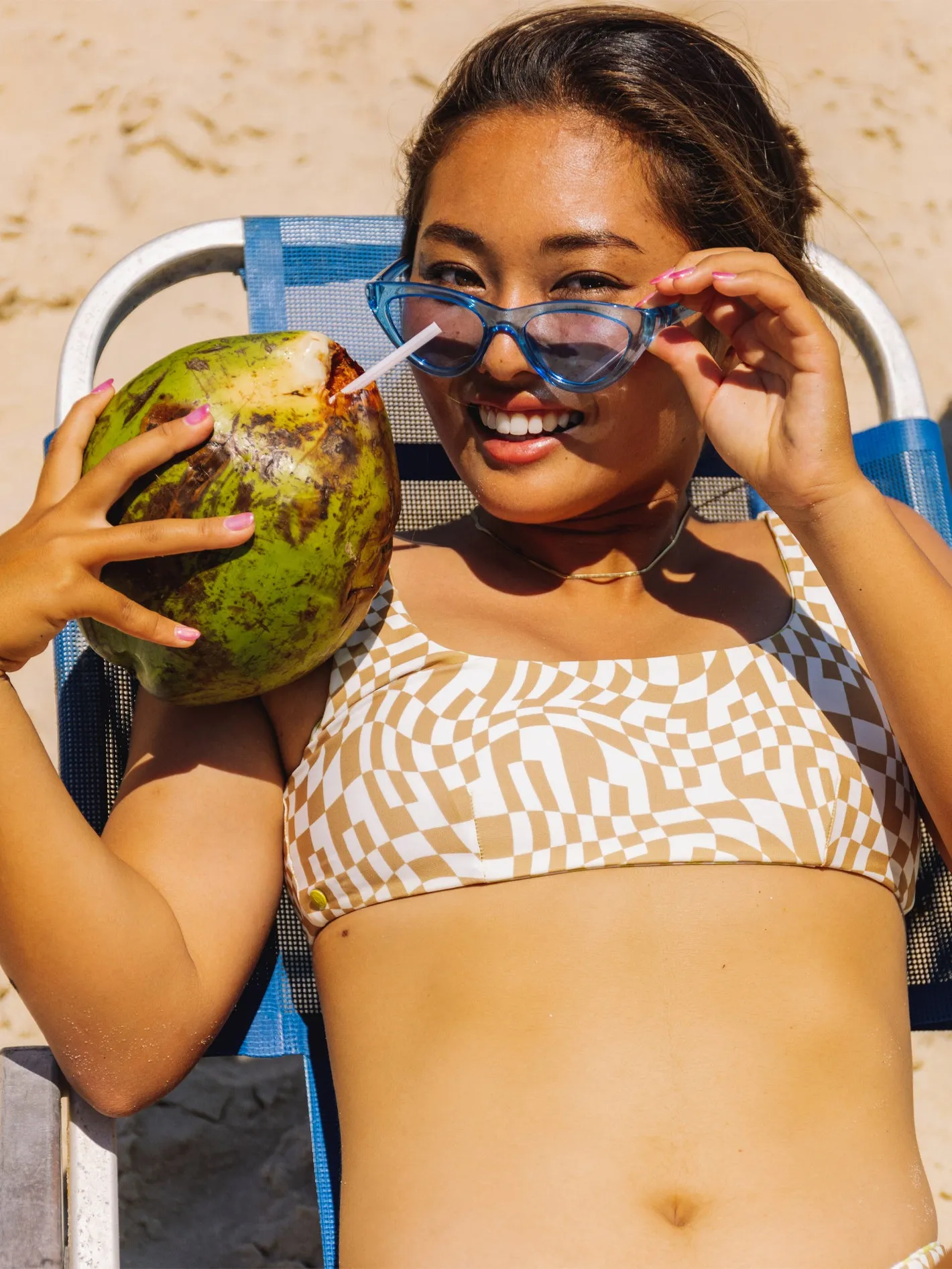 Check Her Out Reversible Scoop Bikini Top - Limeade sold by Volcom product image thumbnail 3