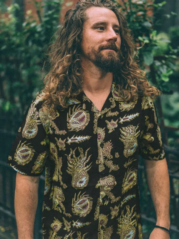 Featured Artist Tetsunori Short Sleeve Shirt - Black sold by Volcom