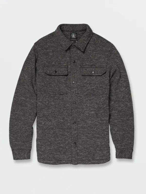 Bowered Plus Fleece Long Sleeve Jacket - Heather Black sold by Volcom