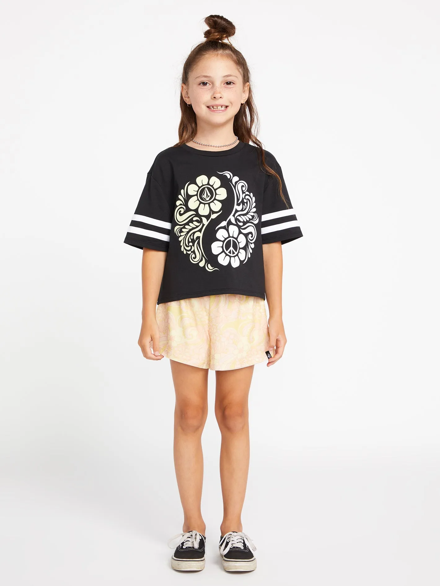 Girls Truly Stoked Short Sleeve Tee - Black sold by Volcom