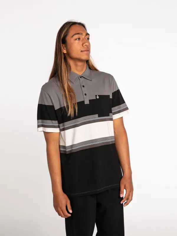 Heavy Daze Short Sleeve Polo - Pewter sold by Volcom