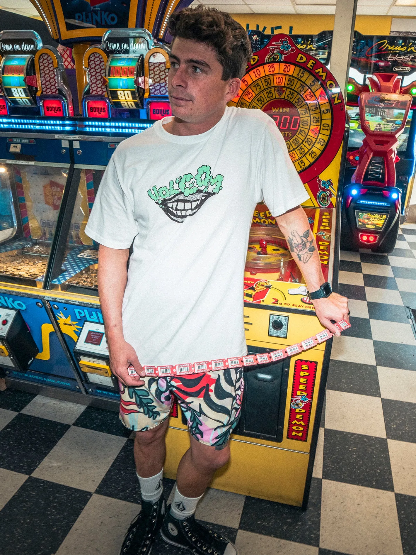 Evil Grin Short Sleeve Tee - White sold by Volcom product image thumbnail 2