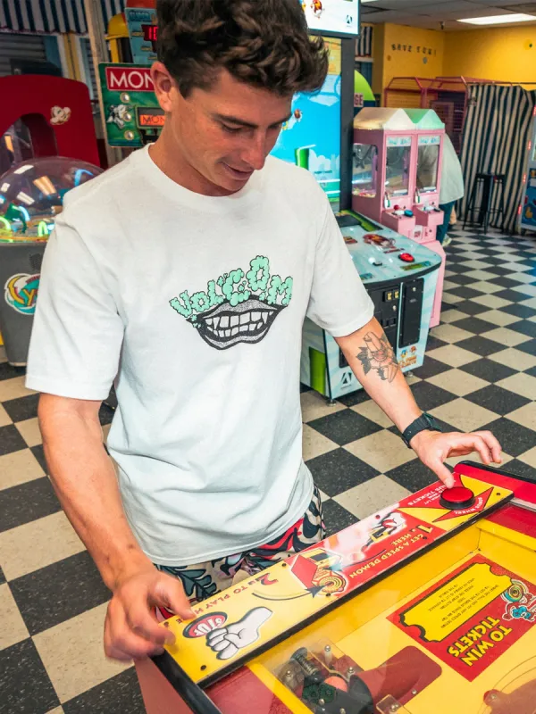 Evil Grin Short Sleeve Tee - White sold by Volcom