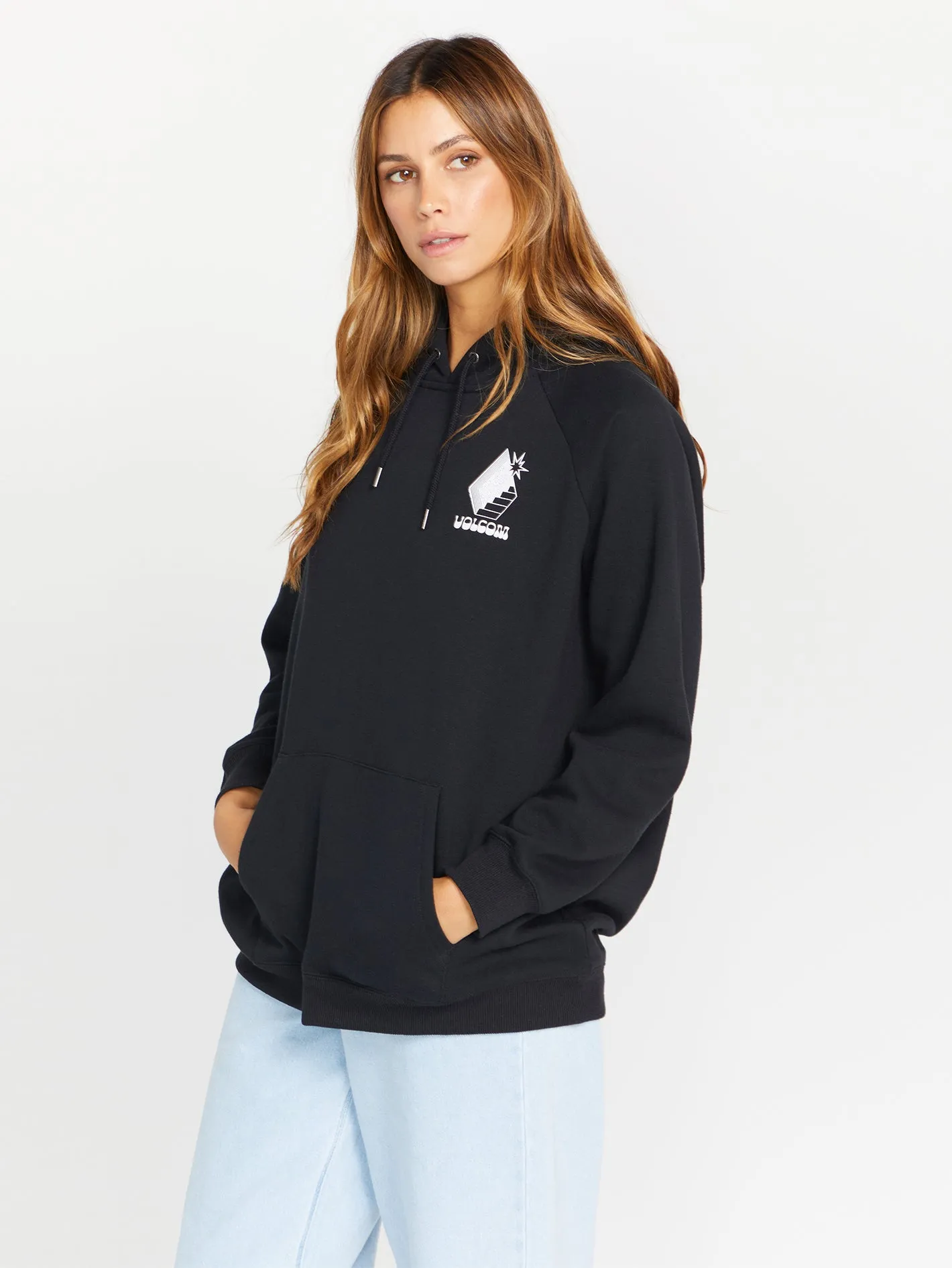 Truly Stoked Boyfriend Hoodie - Black sold by Volcom product image thumbnail 3