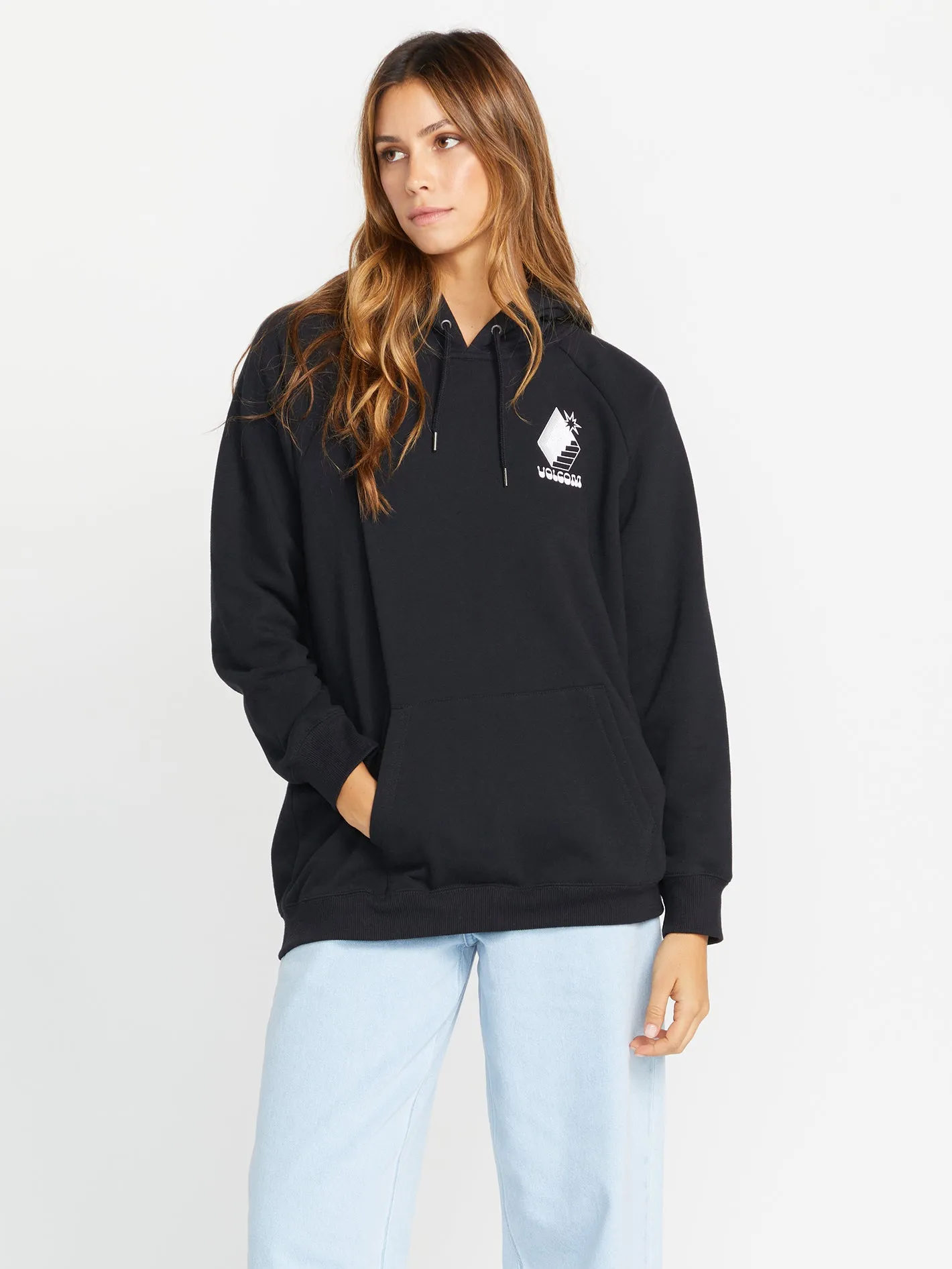 Truly Stoked Boyfriend Hoodie - Black sold by Volcom