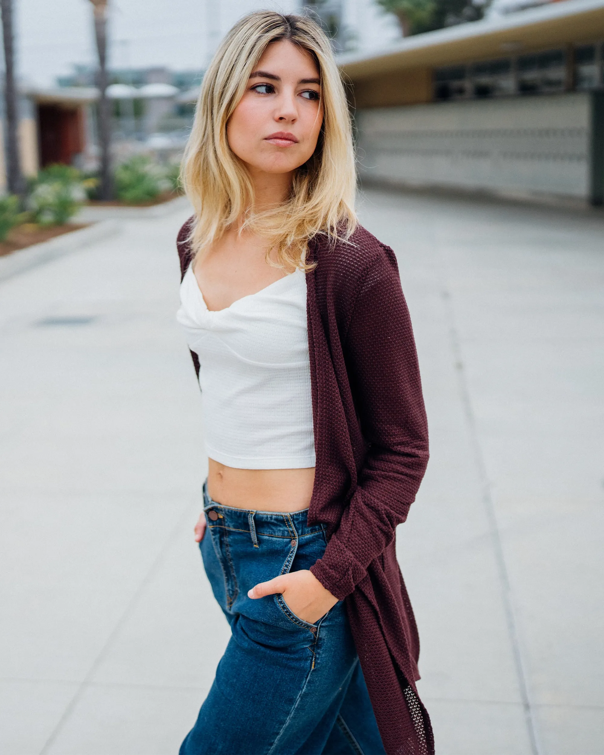 Go Go Wrap Cardigan - Espresso sold by Volcom product image thumbnail 5