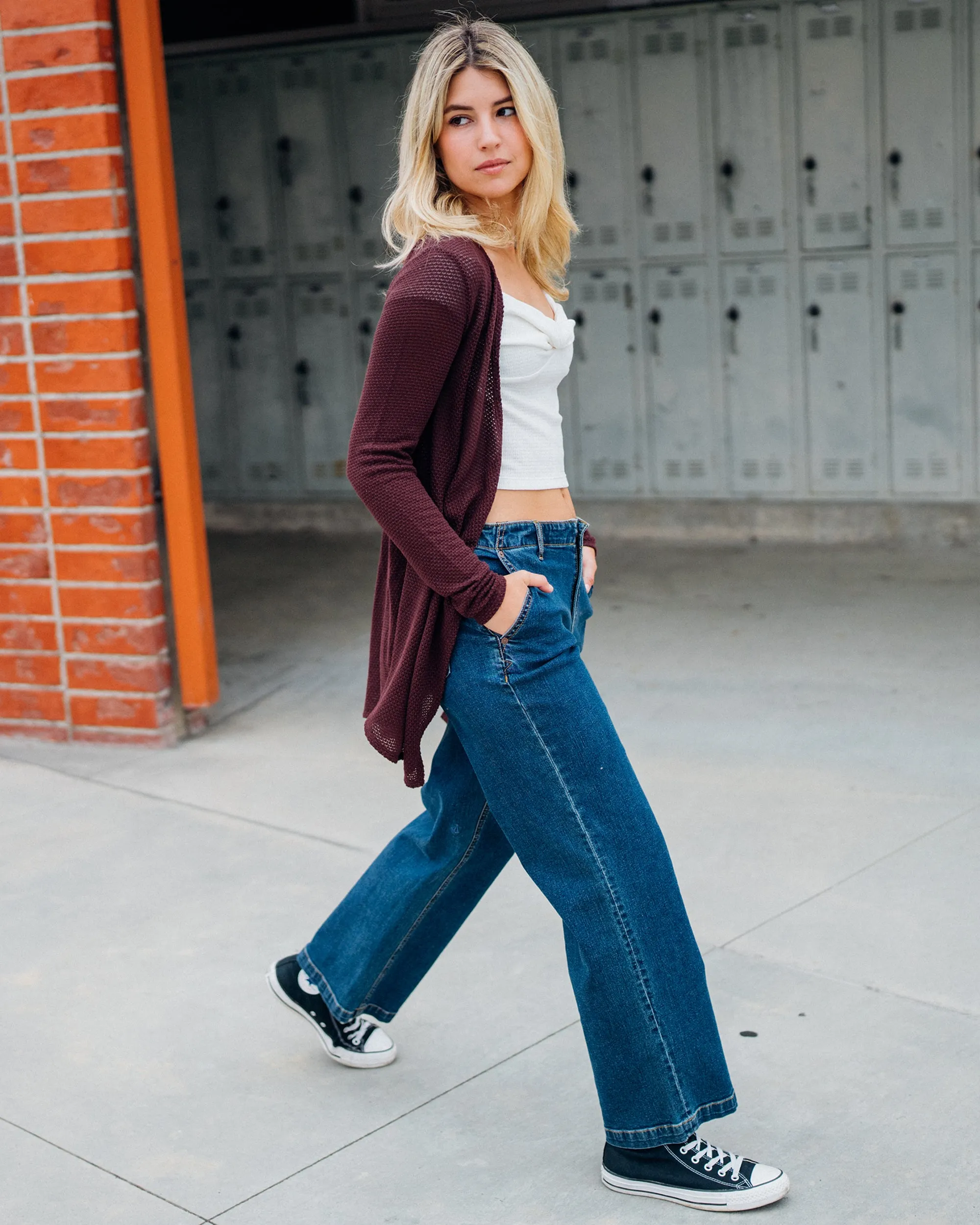 Go Go Wrap Cardigan - Espresso sold by Volcom