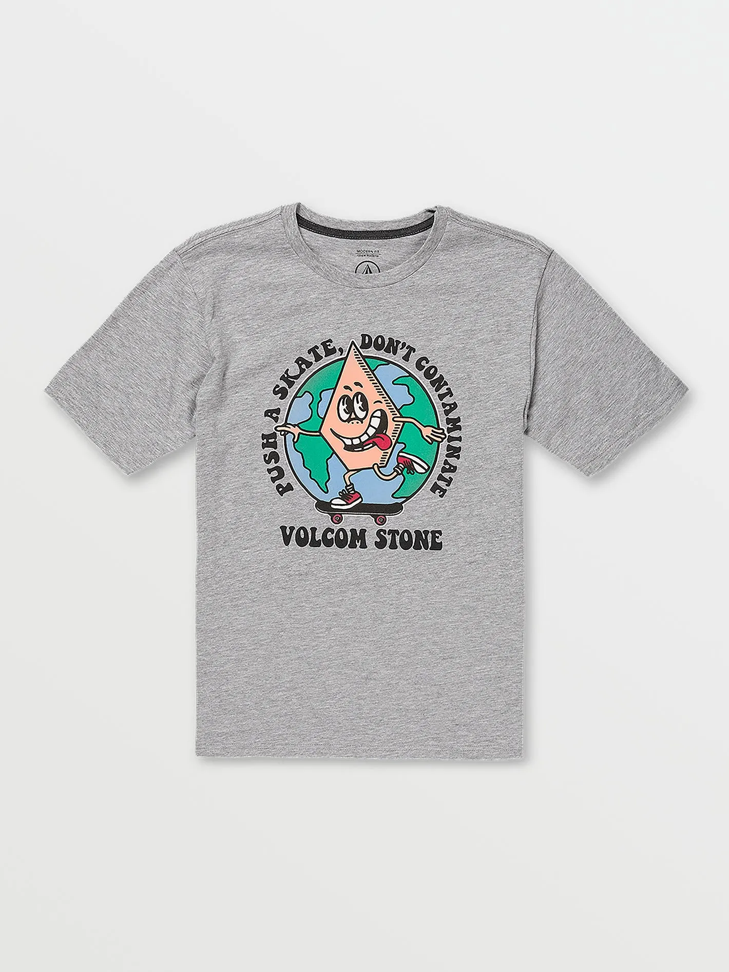 Little Boys Dontcontaminate Short Sleeve Tee - Ash Heather sold by Volcom