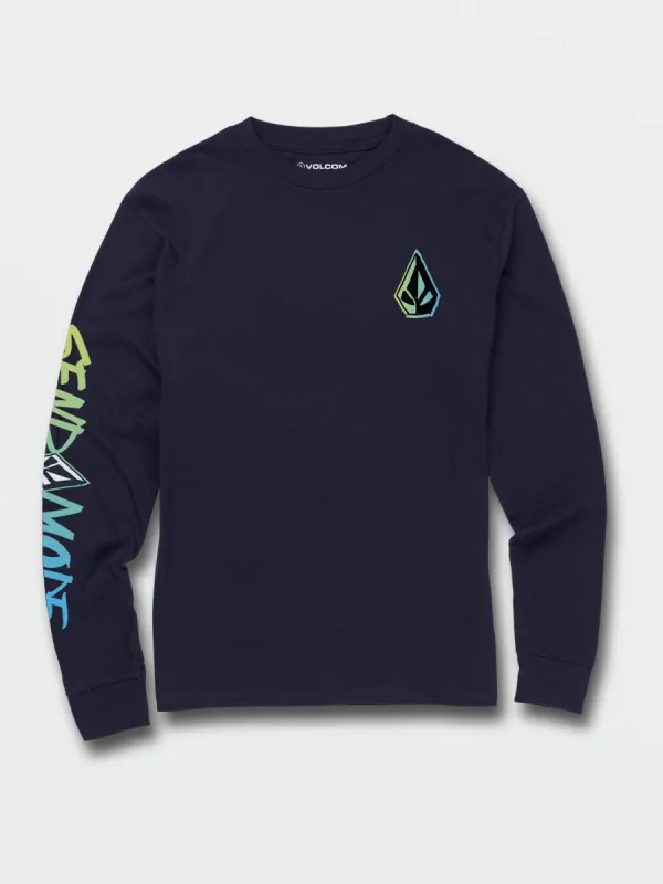 Little Boys Send Mode Tech Long Sleeve Tee - Navy sold by Volcom