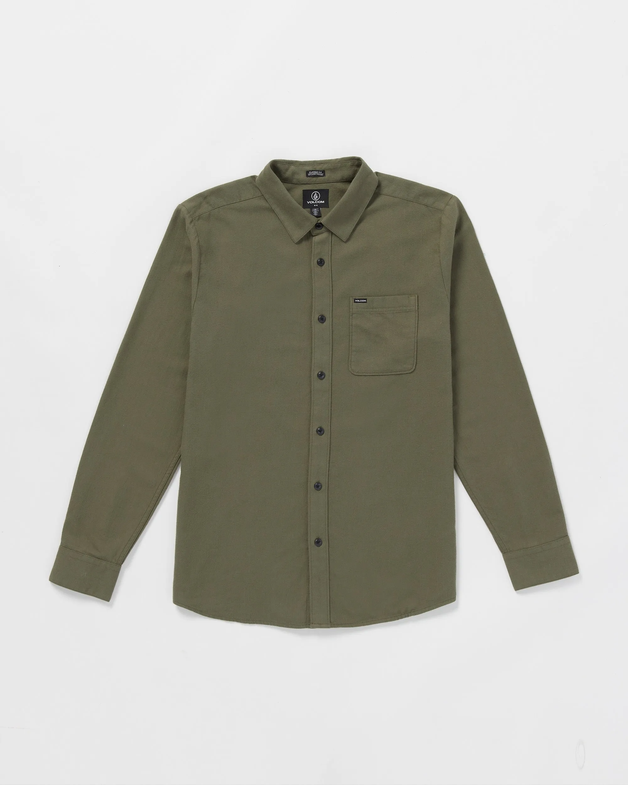 Caden Solid Long Sleeve Shirt - Winter Moss sold by Volcom product image thumbnail 3