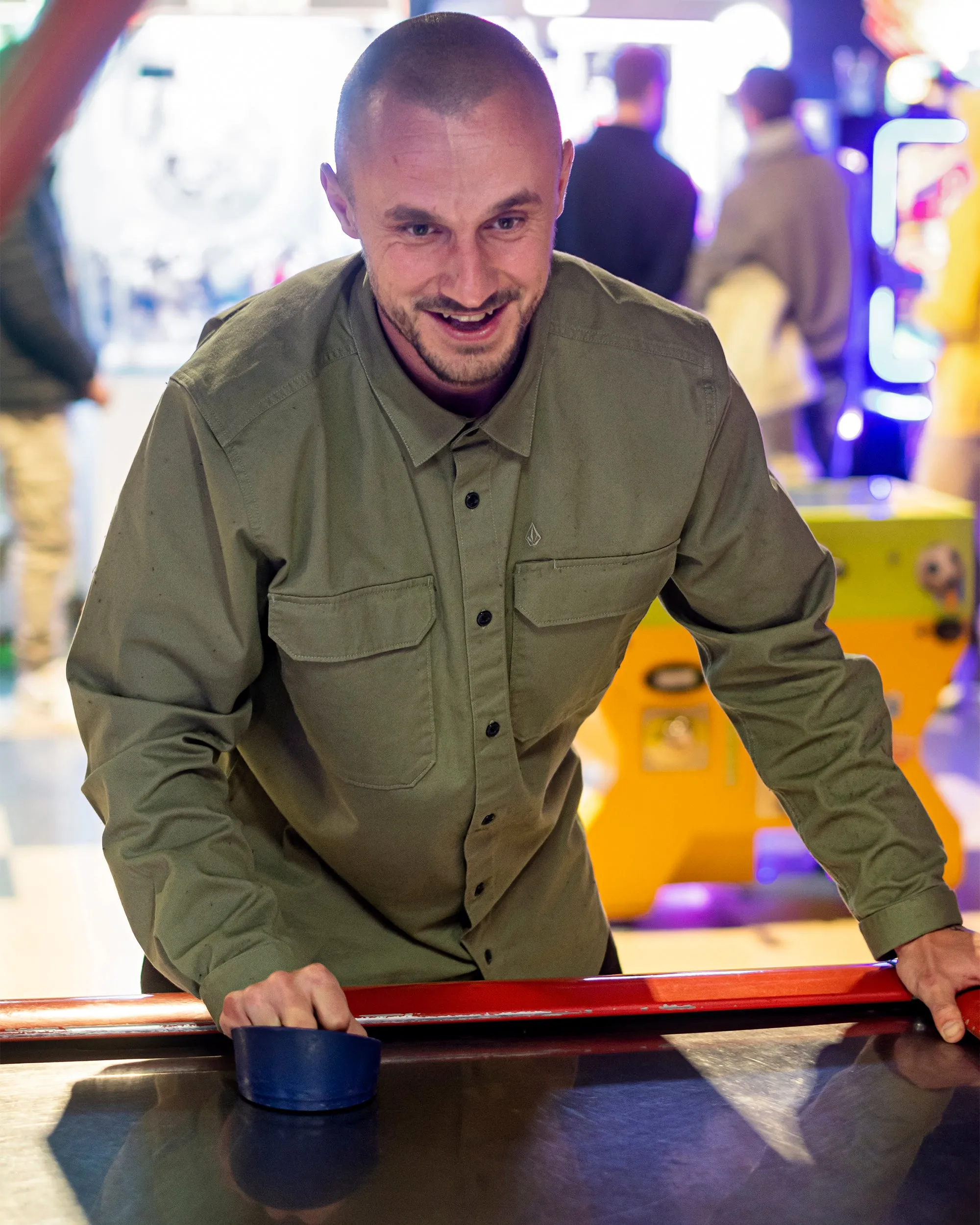 Caden Solid Long Sleeve Shirt - Winter Moss sold by Volcom product image thumbnail 2