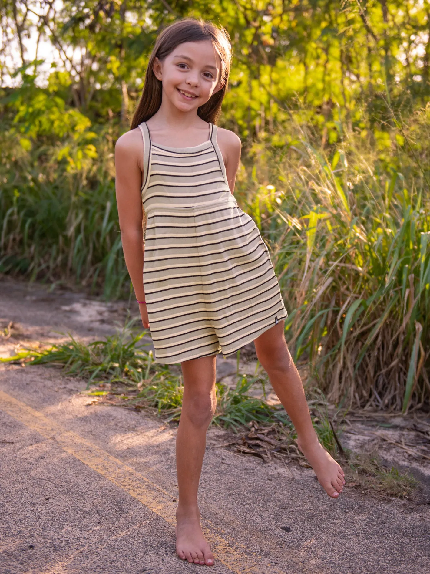 Girls All Booed Up Romper - Taupe sold by Volcom