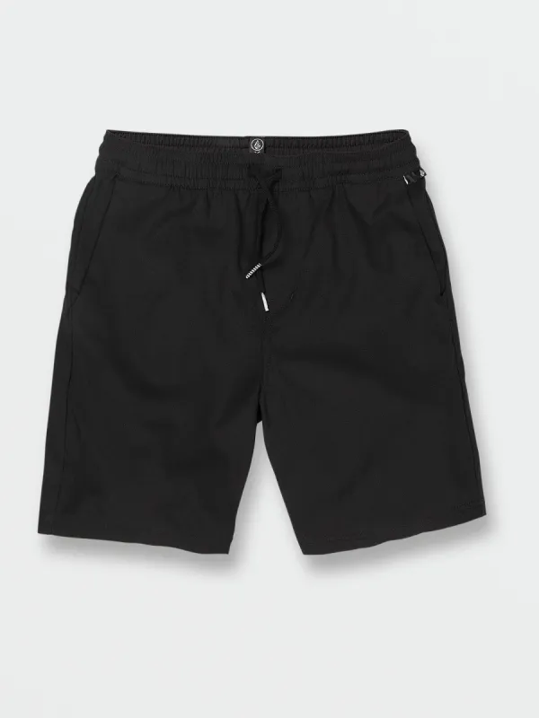 Big Boys Frickin Elastic Waist Cross Shred Hybrid Shorts - Black sold by Volcom