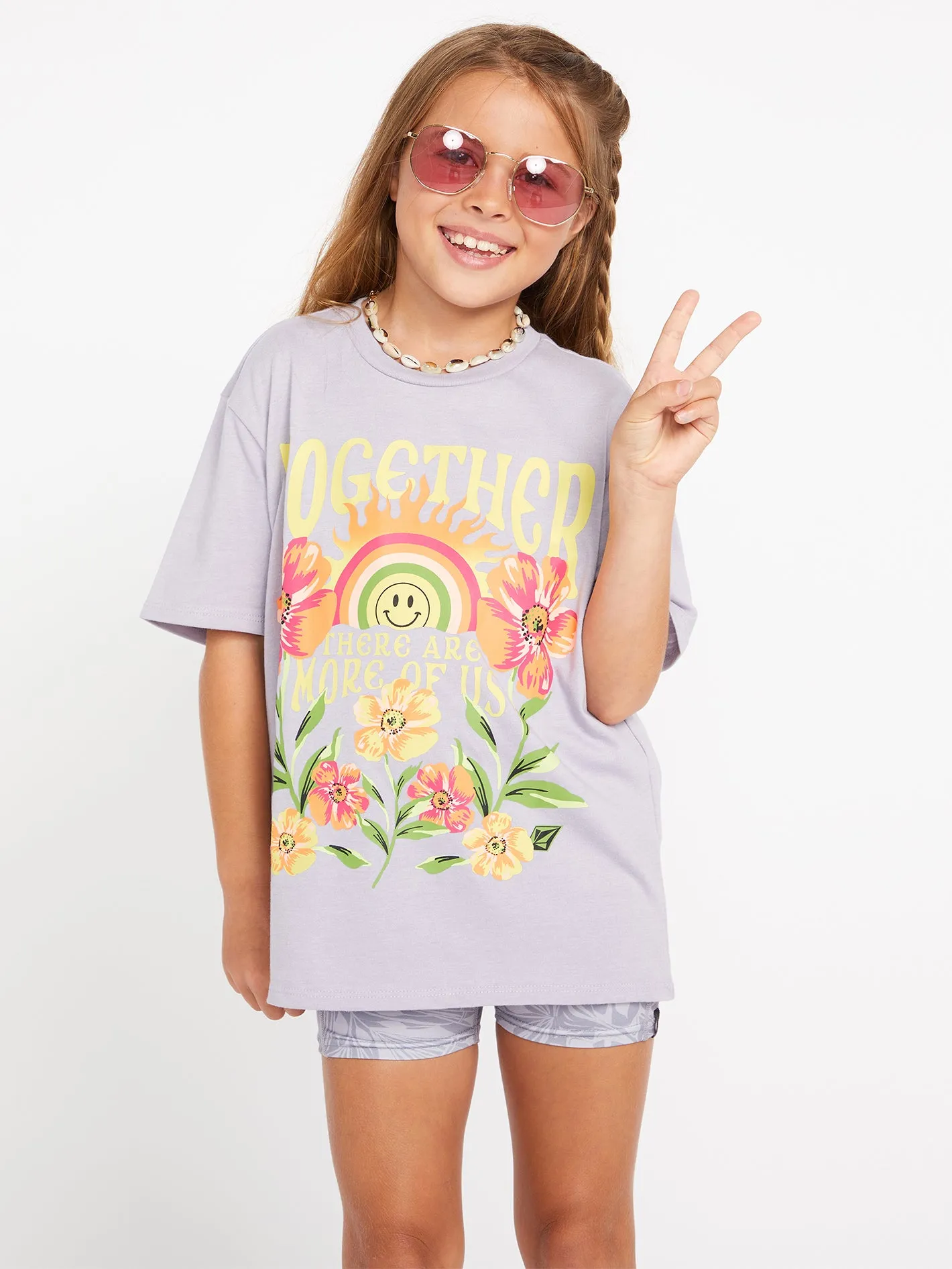 Girls Truly Stoked Boyfriend Short Sleeve Tee - Moonbeam sold by Volcom product image thumbnail 3