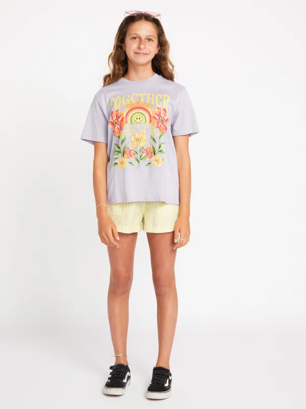 Girls Truly Stoked Boyfriend Short Sleeve Tee - Moonbeam sold by Volcom