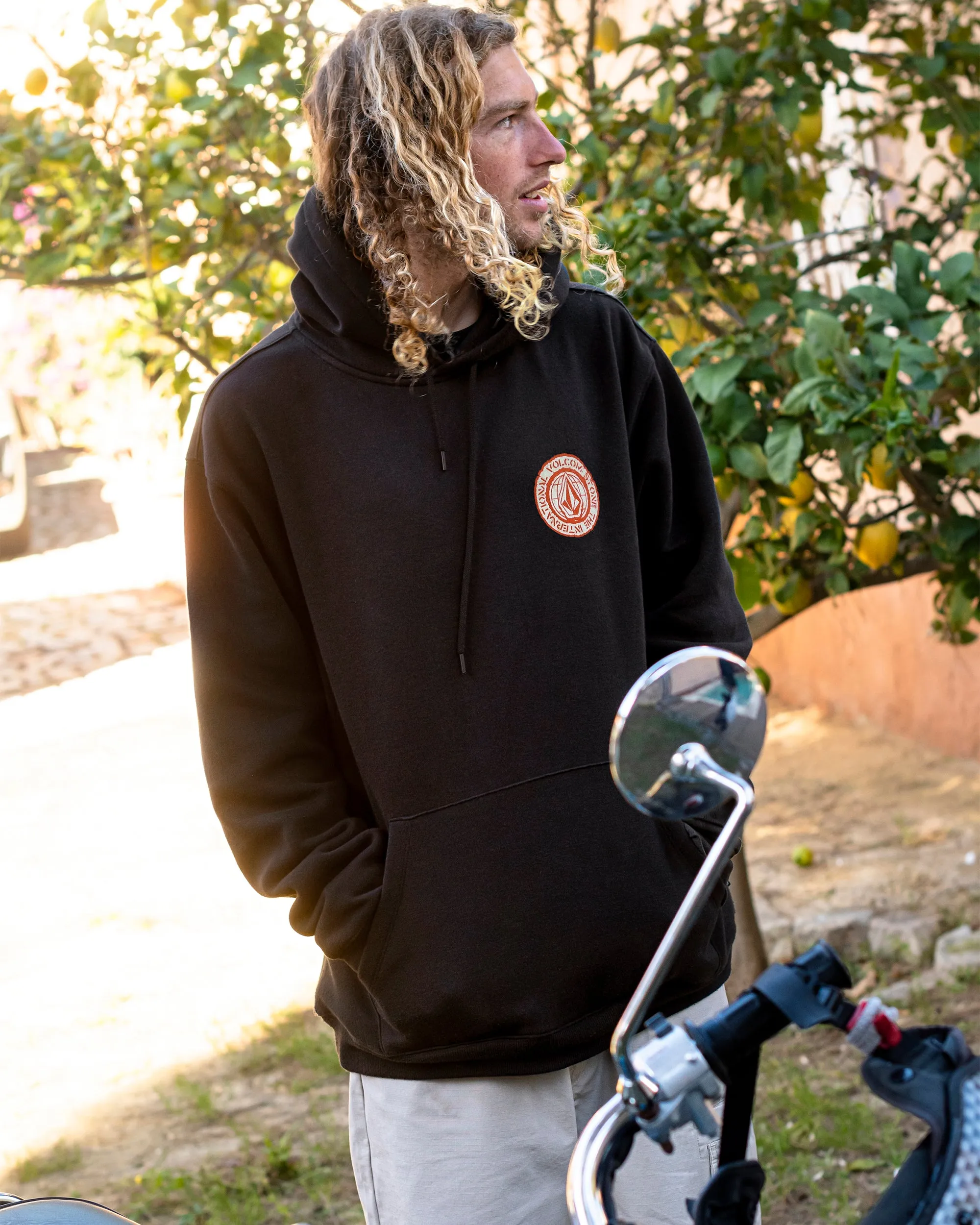 Volstoned Long Sleeve Pullover Hoodie - Black sold by Volcom