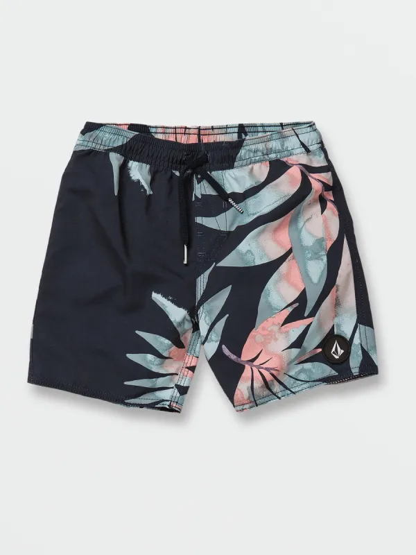 Little Boys Polly Pack Elastic Waist Trunks - Navy sold by Volcom