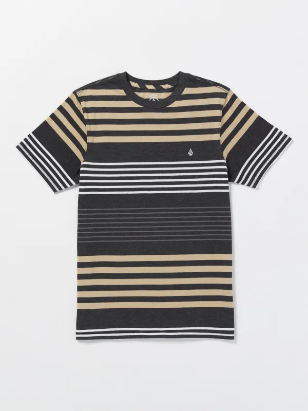 Beam Stone Crew Short Sleeve Shirt - Dark Black Heather sold by Volcom