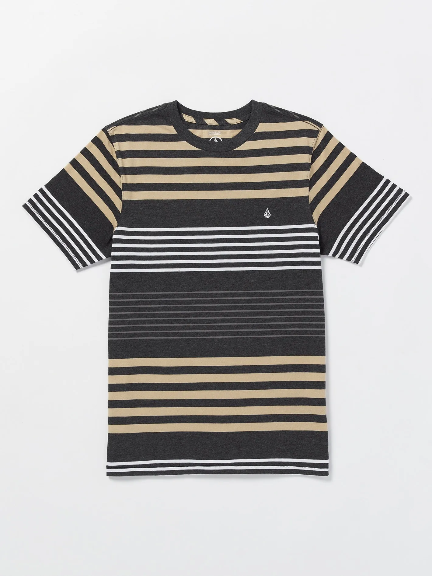 Beam Stone Crew Short Sleeve Shirt - Dark Black Heather sold by Volcom