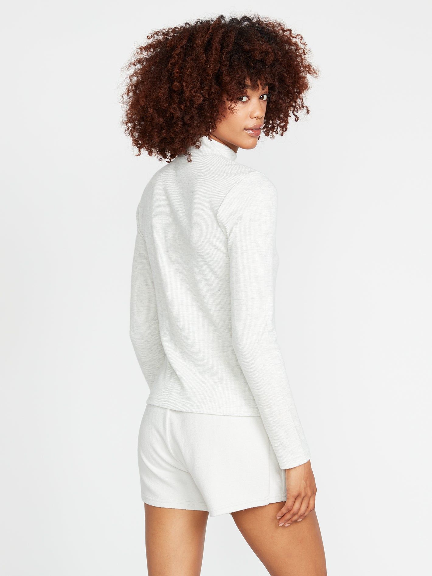 Lived In Lounge Rib Long Sleeve Top - Light Grey sold by Volcom product image thumbnail 2