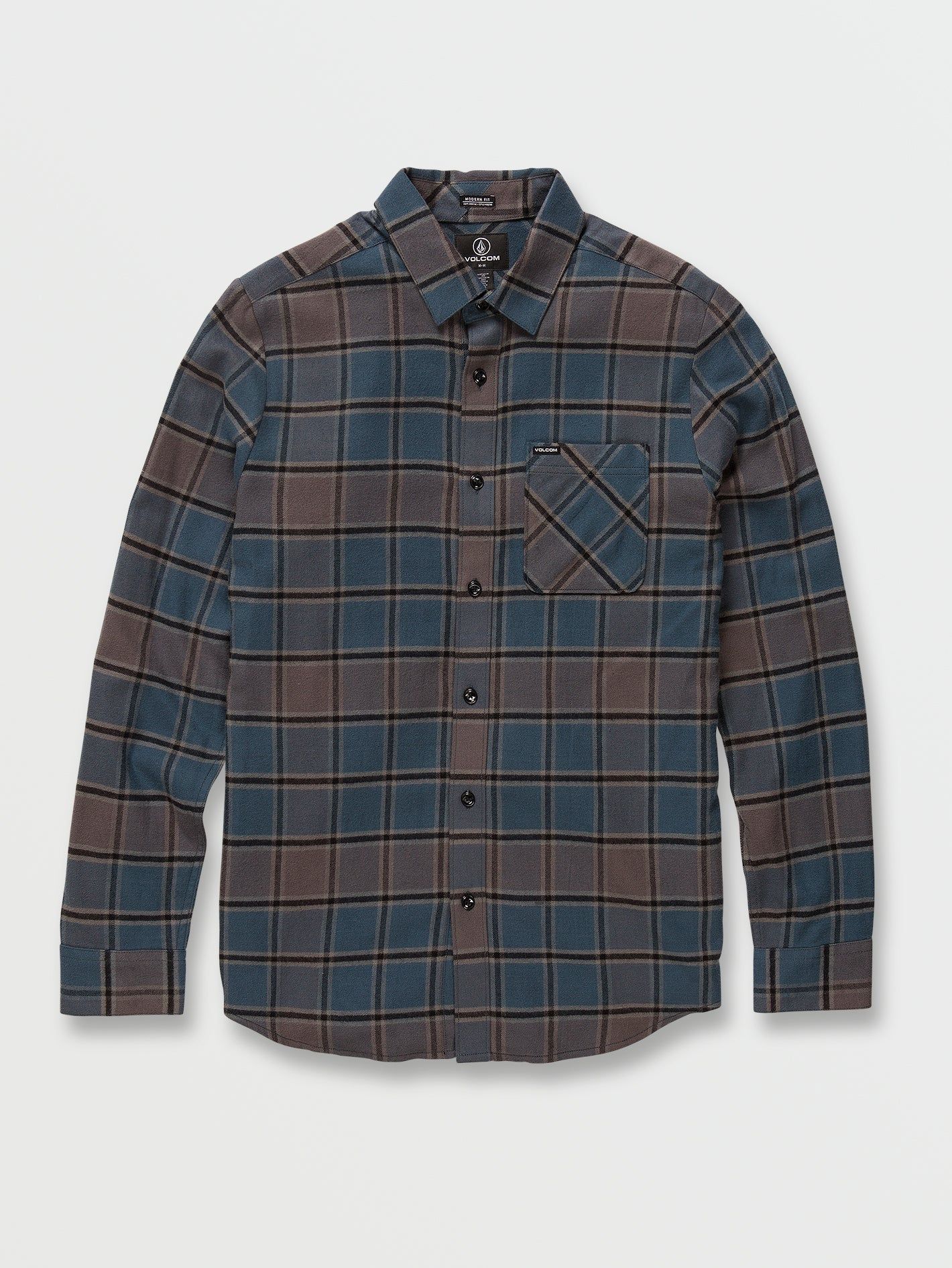 Caden Plaid Long Sleeve Flannel - Marina Blue sold by Volcom product image thumbnail 2