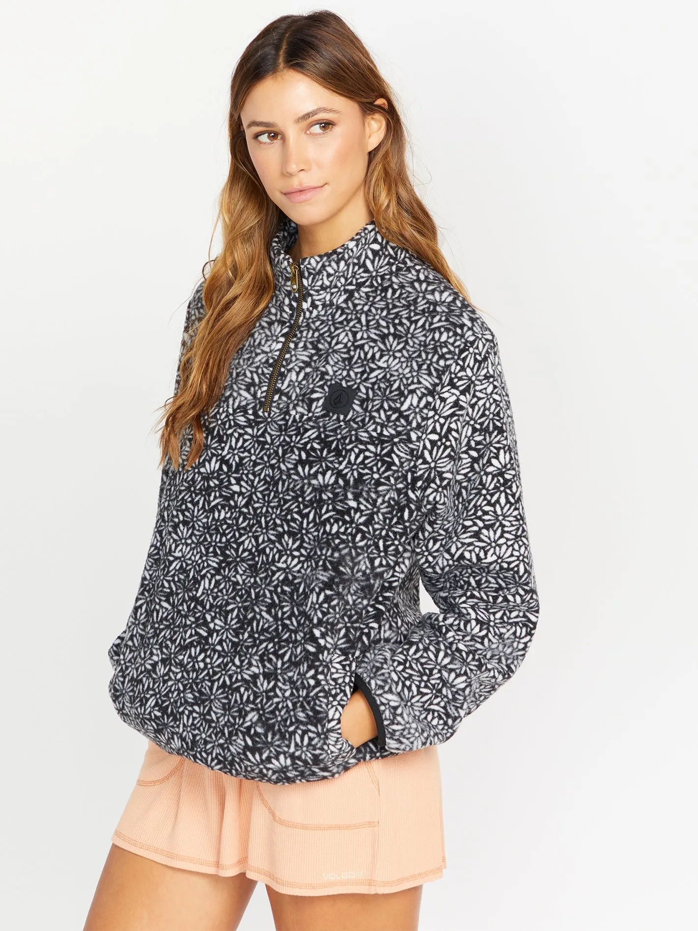 Pheelin It Mock Neck Pullover Sweatshirt - Cloud sold by Volcom product image thumbnail 5
