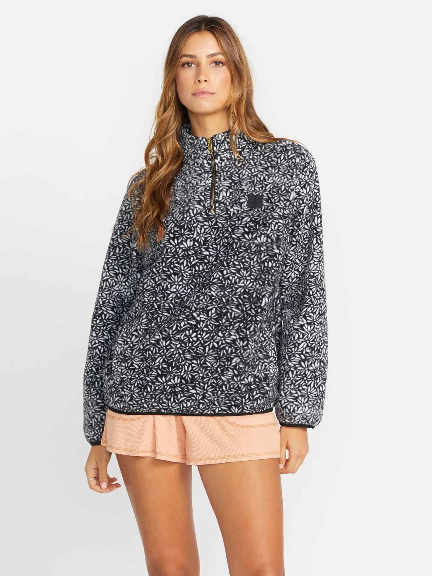 Pheelin It Mock Neck Pullover Sweatshirt - Cloud sold by Volcom product image thumbnail 3