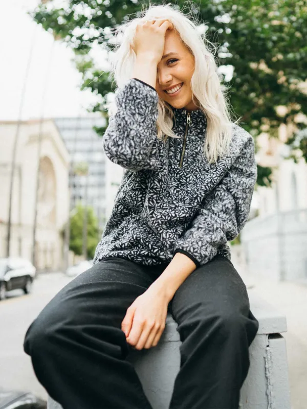 Pheelin It Mock Neck Pullover Sweatshirt - Cloud made by Volcom