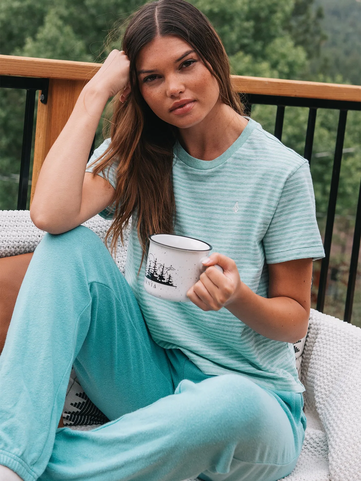 Halite Stripe Short Sleeve Shirt - Aqua sold by Volcom