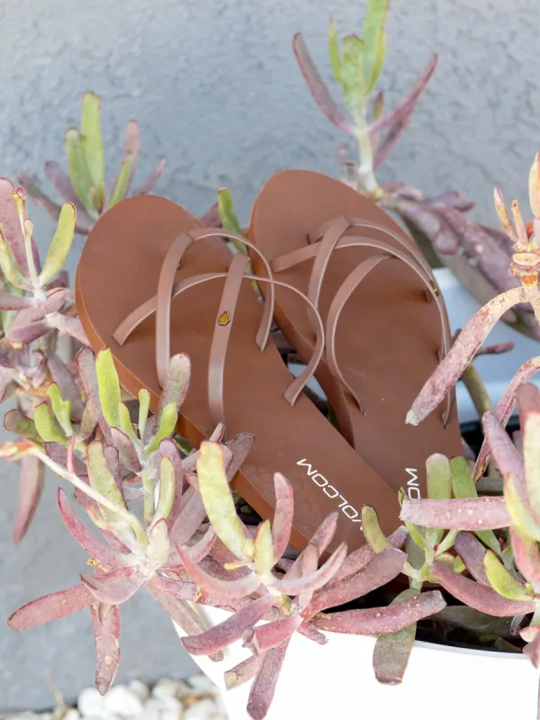 New School II Sandals - Cognac sold by Volcom