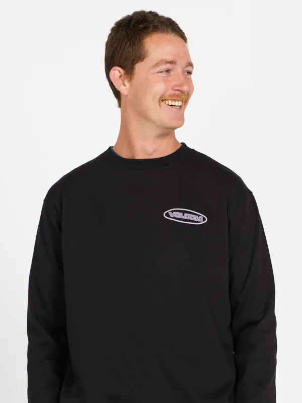 Dial Up Crew Sweatshirt - Black made by Volcom
