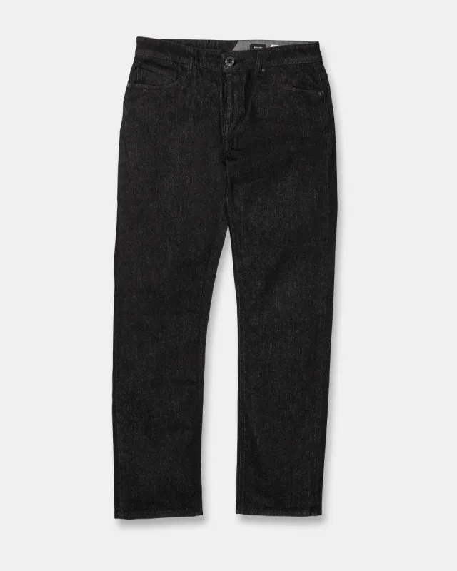 V Solver Stretch Modern Fit Jeans - Rinsed Black sold by Volcom