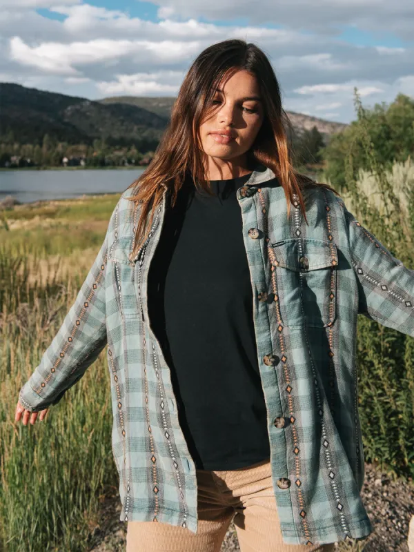 Polar Boobear Flannel - Glacier Blue sold by Volcom