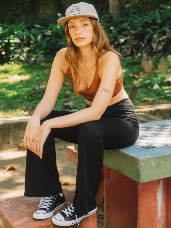 Lived in Lounge Flare Leggings - Black sold by Volcom