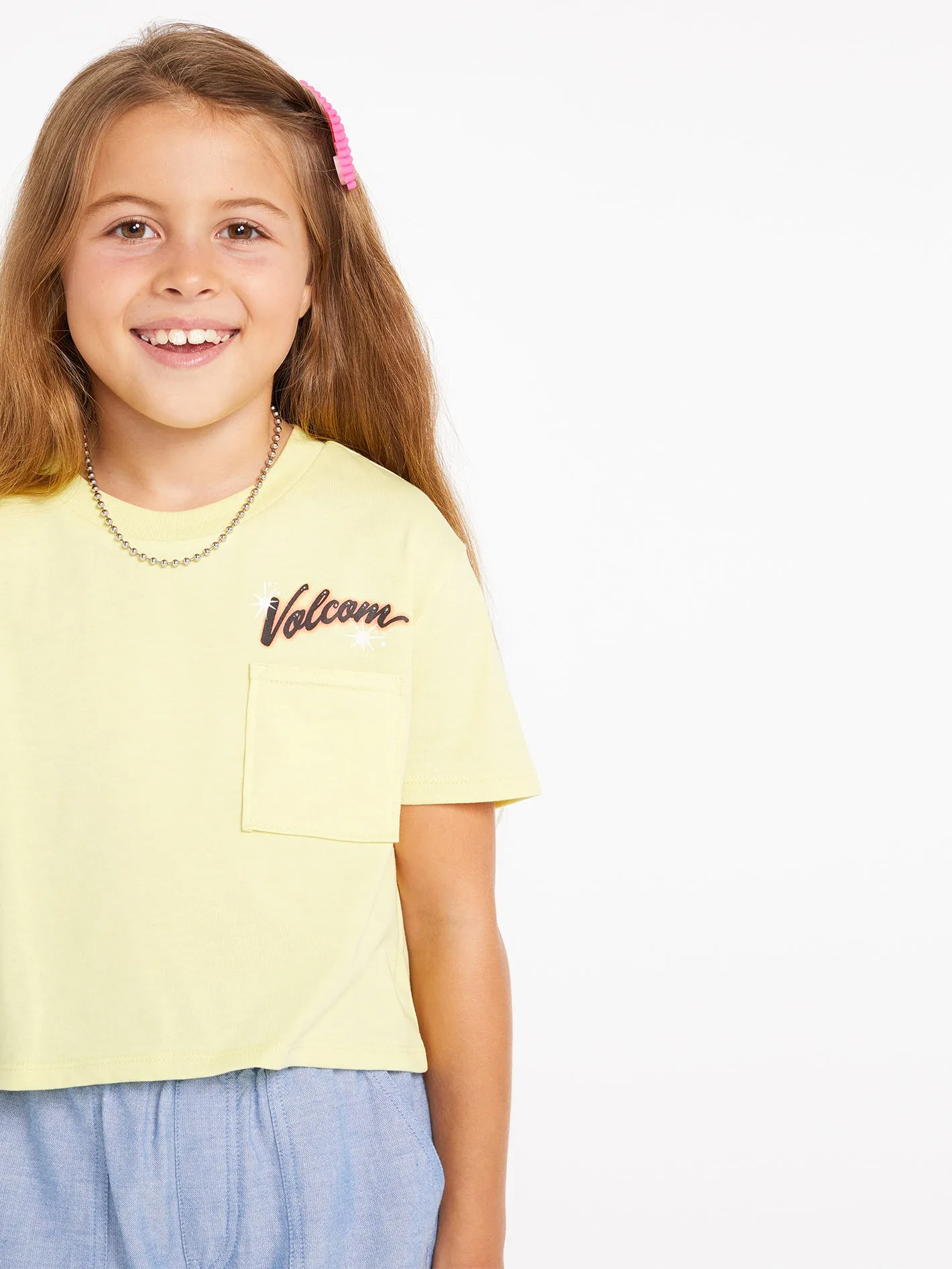 Girls Pocket Dial Short Sleeve Tee - Citron sold by Volcom product image thumbnail 3