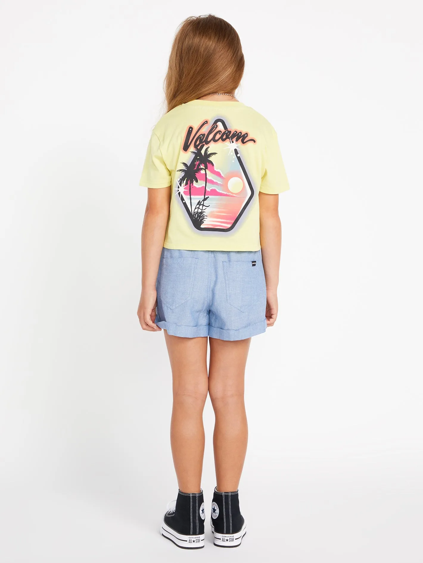 Girls Pocket Dial Short Sleeve Tee - Citron sold by Volcom product image thumbnail 2