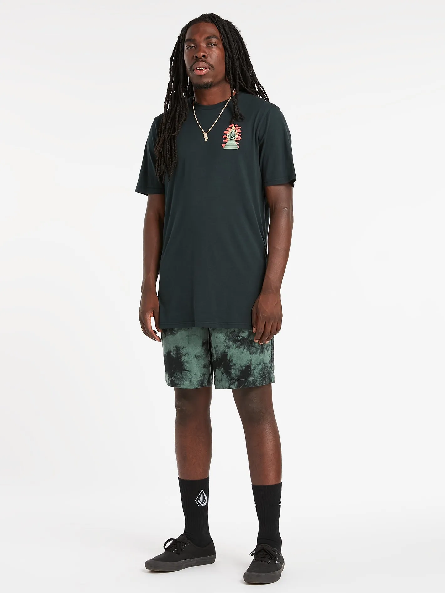 Frickin Mix Elastic Waist Shorts - Dark Forest sold by Volcom product image thumbnail 5