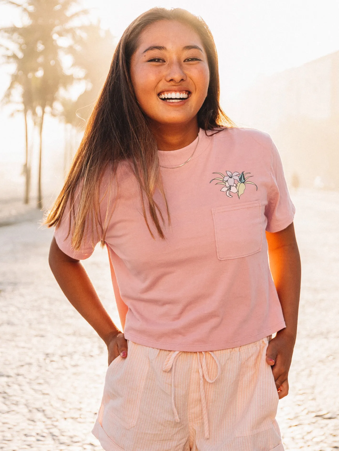 Pocket Dial Tee - Desert Pink sold by Volcom product image thumbnail 2