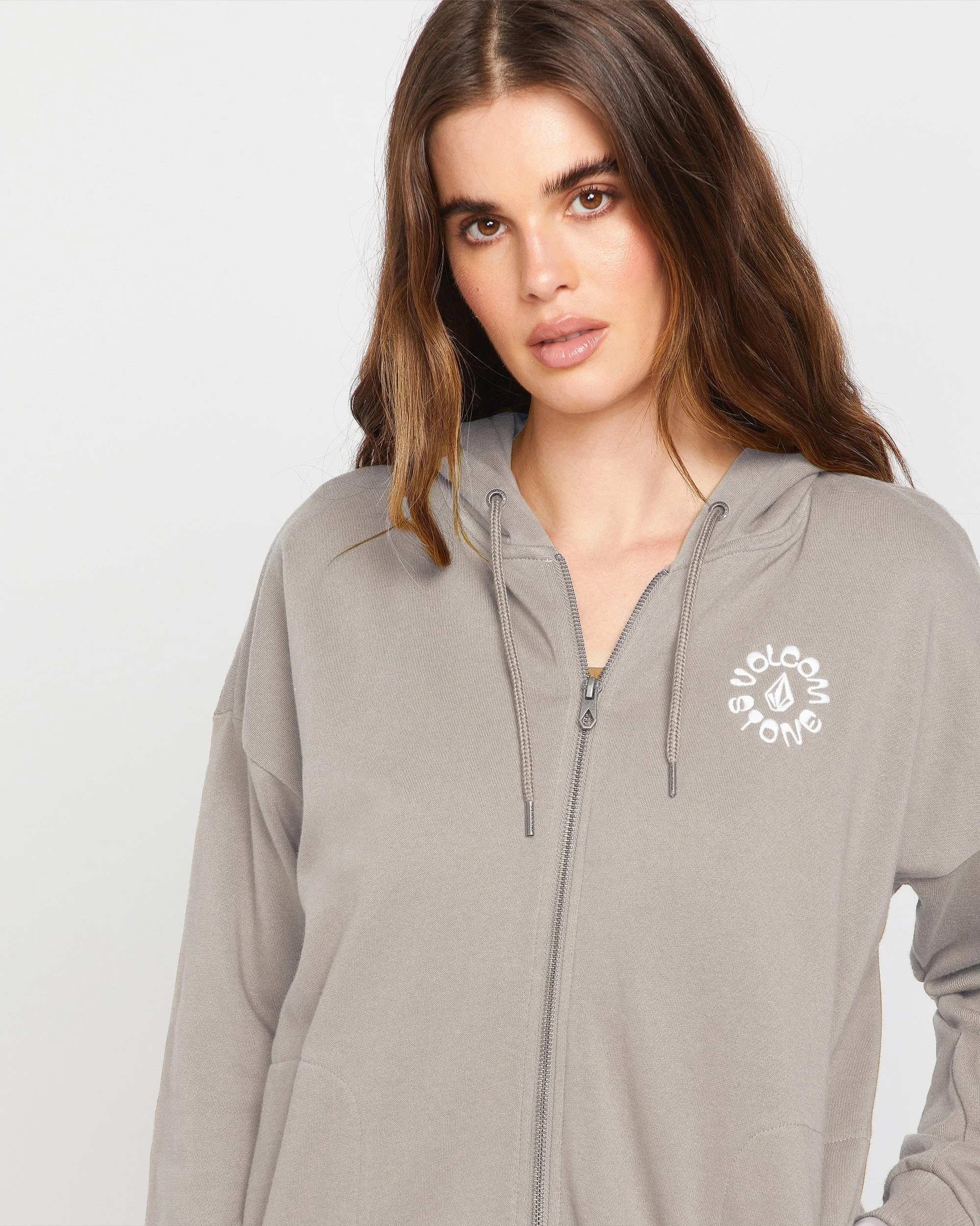 Truly Deal Zip Hoodie - Concrete sold by Volcom product image thumbnail 3