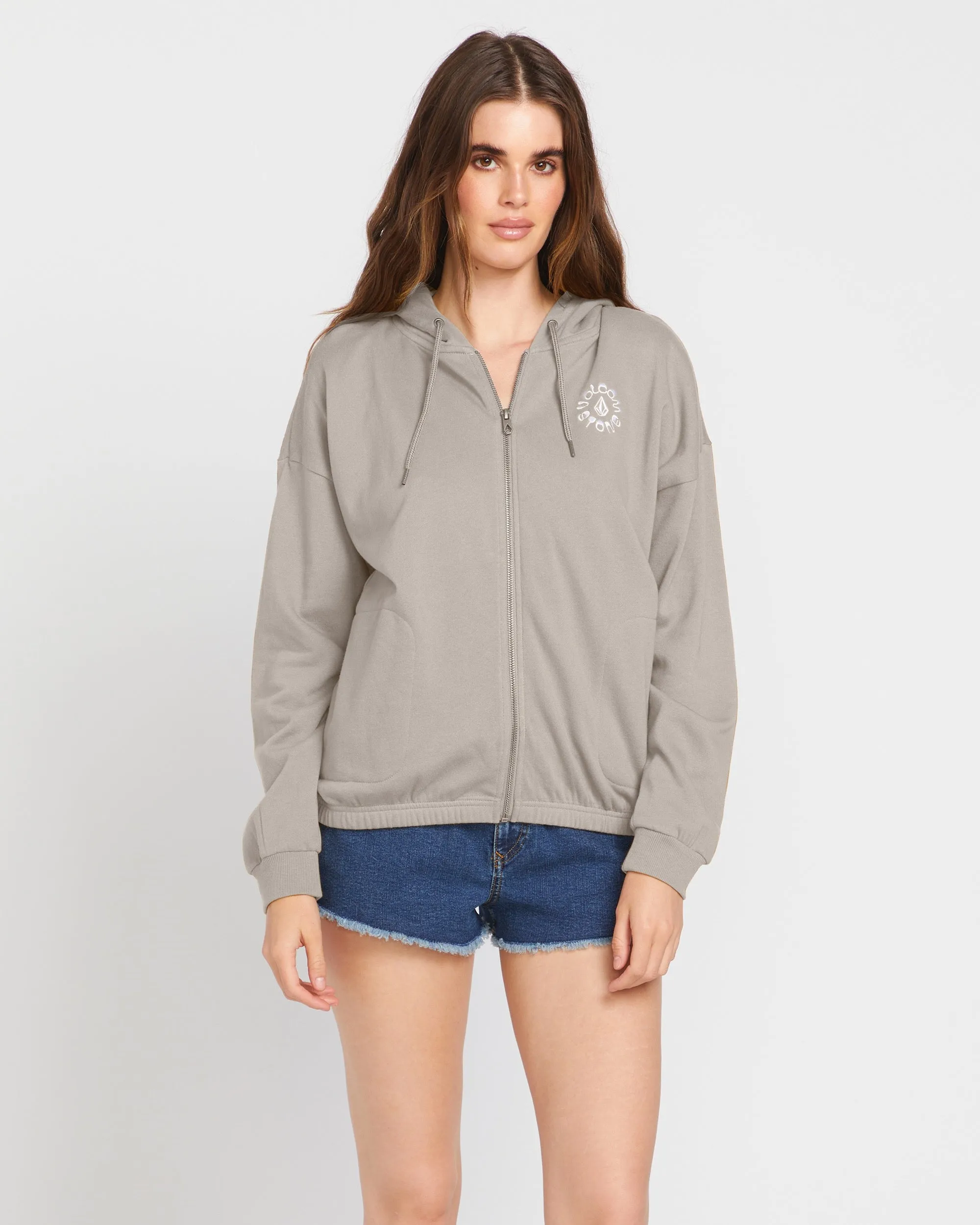 Truly Deal Zip Hoodie - Concrete sold by Volcom