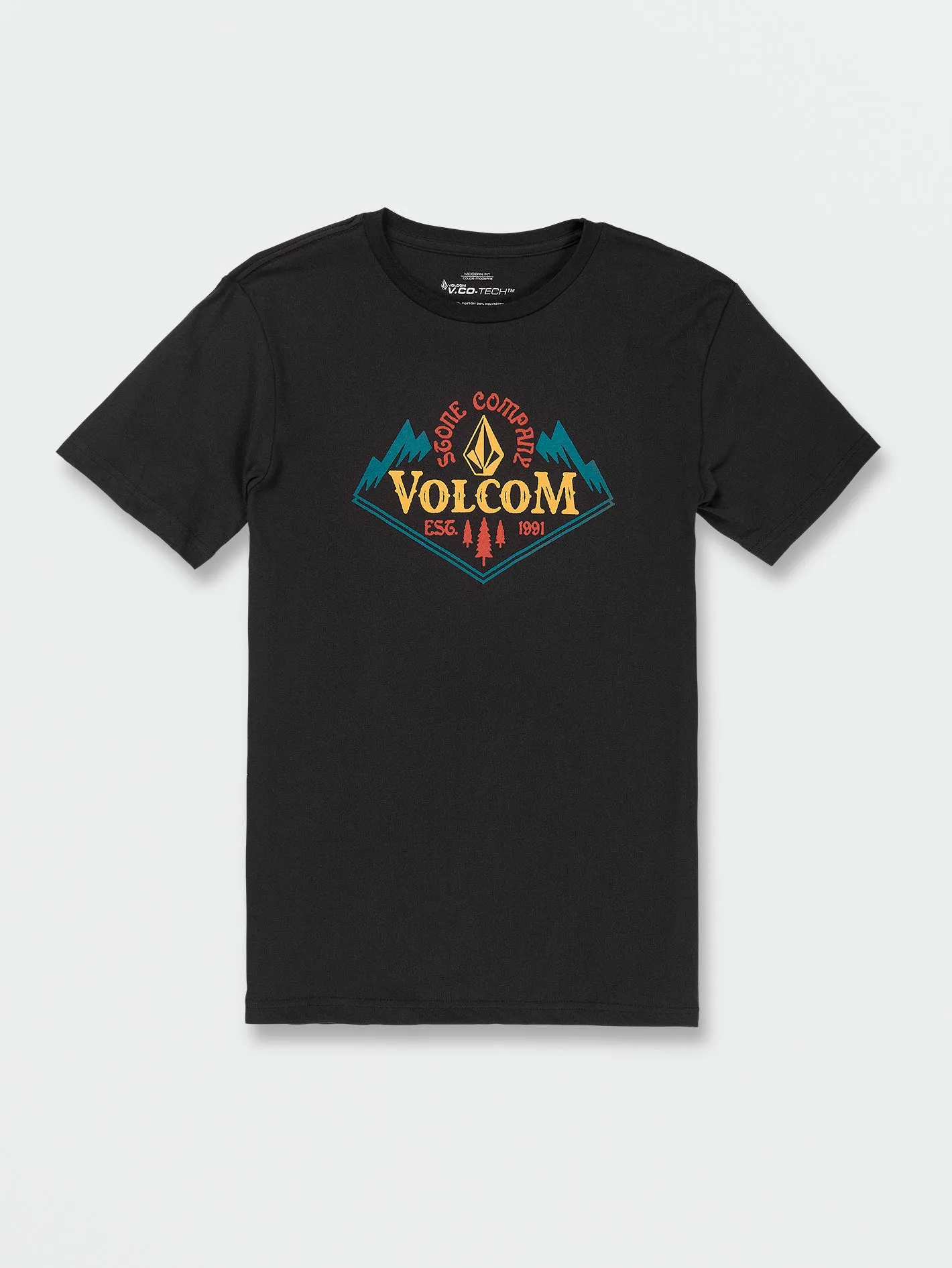 Crested Tech Short Sleeve Tee - Black sold by Volcom product image thumbnail 3