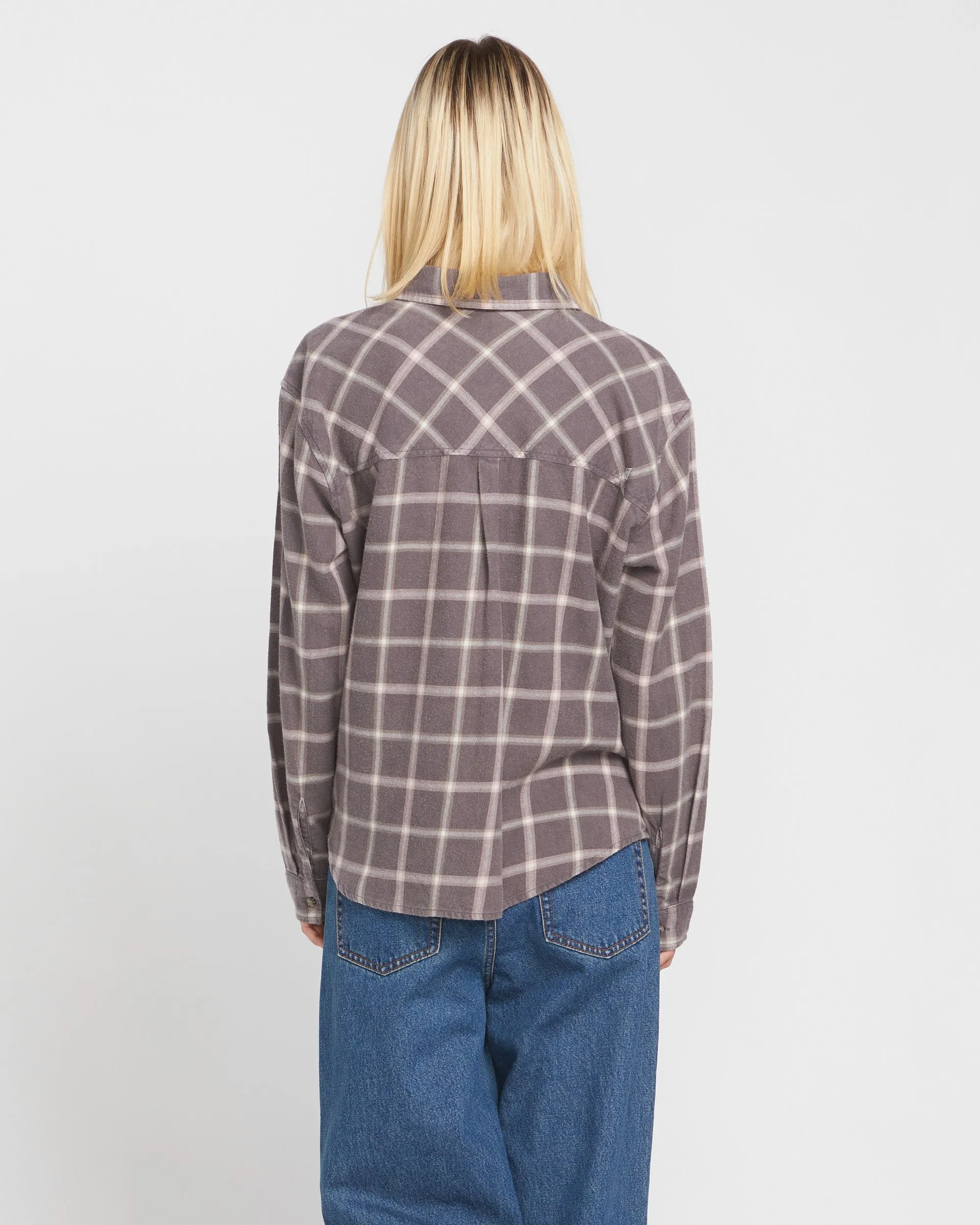Plaid To Meet U 2 Long Sleeve Shirt - Dark Grey sold by Volcom product image thumbnail 2