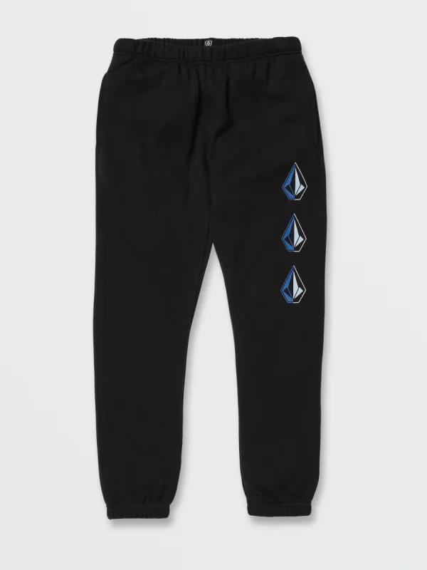 Big Boys Iconic Stone Fleece Pants - New Black made by Volcom