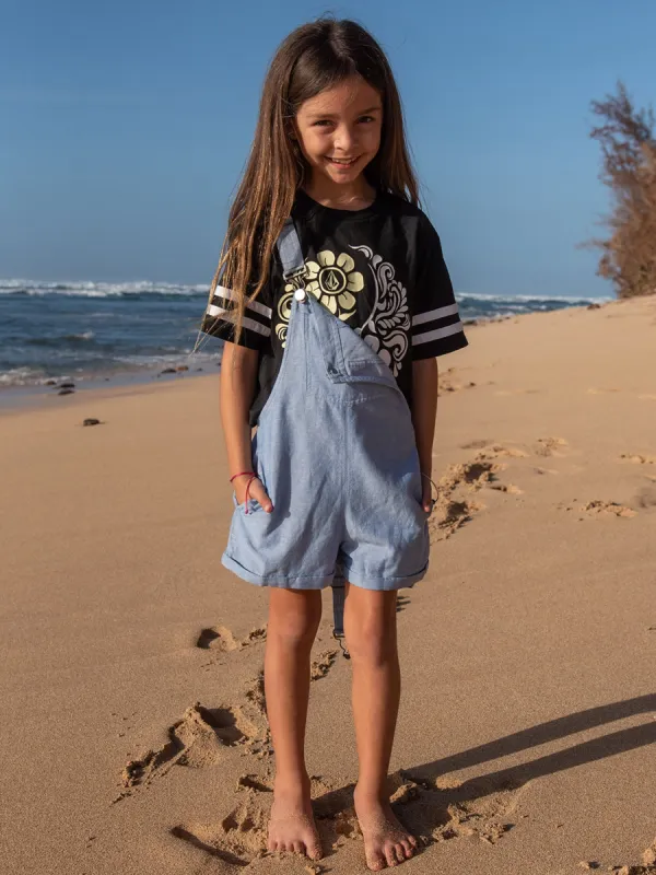 Girls Sunday Strut Romper - Blue Bird made by Volcom