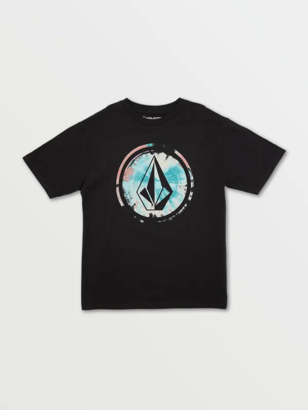 Little Boys Circle Stone Fill Short Sleeve Tee - Black Combo sold by Volcom