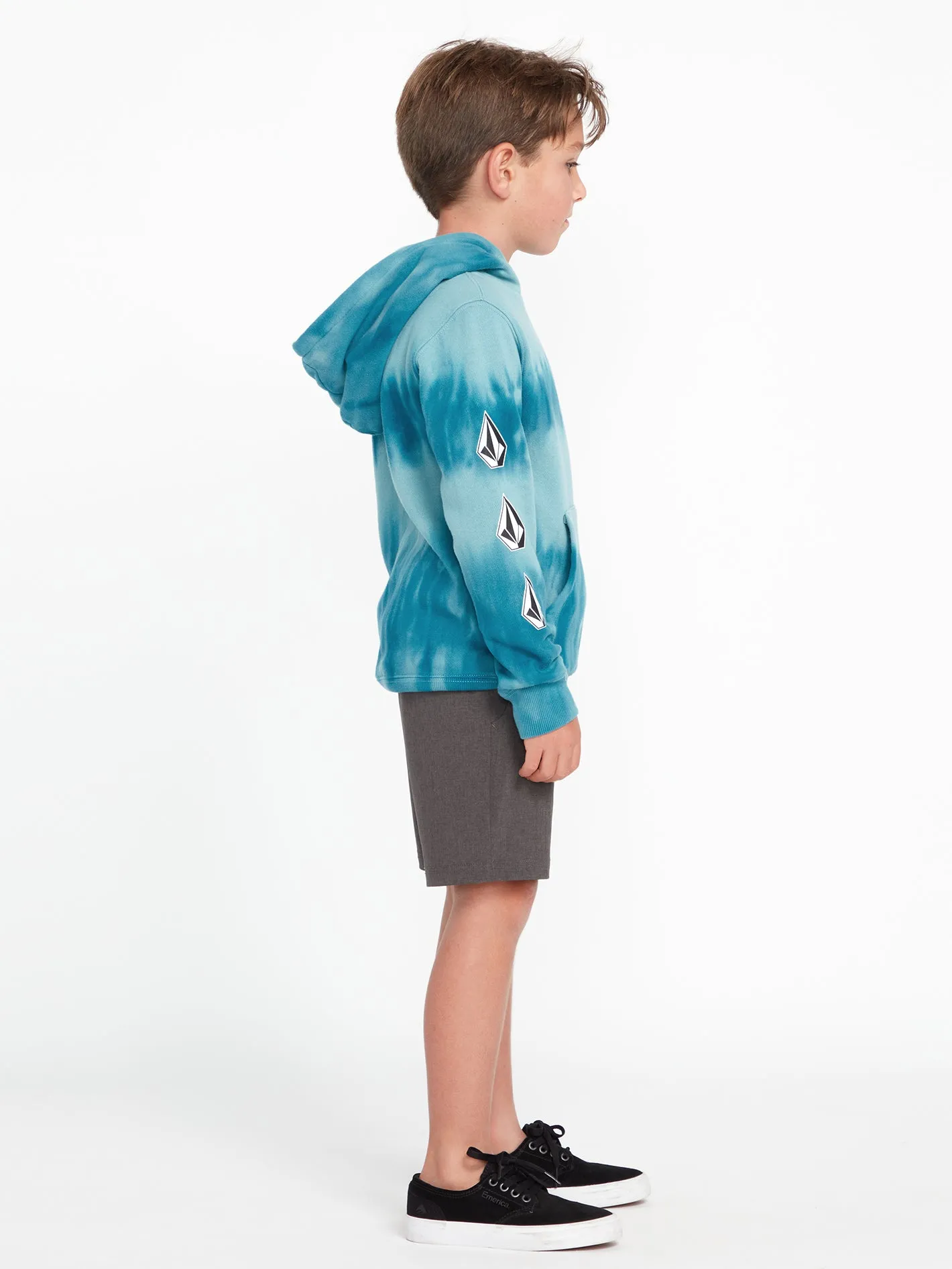 Little Boys Iconic Stone Plus Pullover Sweatshirt - Coastal Blue sold by Volcom product image thumbnail 2