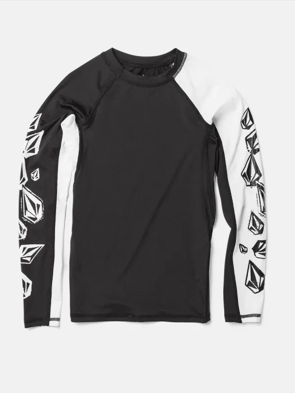 Big Boys Stone Jester Long Sleeve Shirt - Black White sold by Volcom