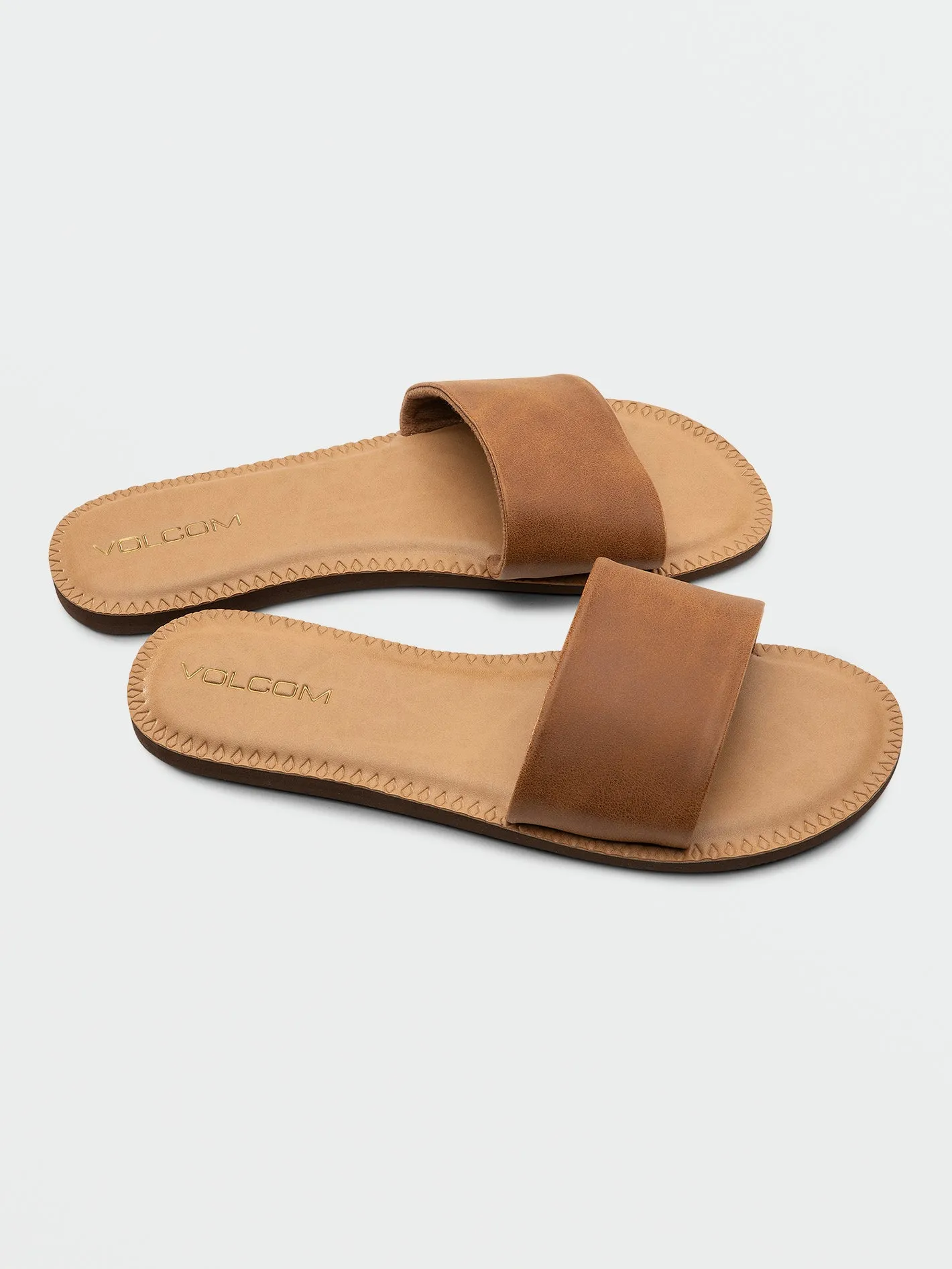 Simple Slide Sandals - Tan sold by Volcom