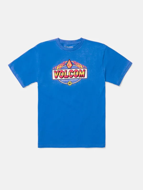 Big Boys Flamey V Short Sleeve Tee - Patriot Blue sold by Volcom