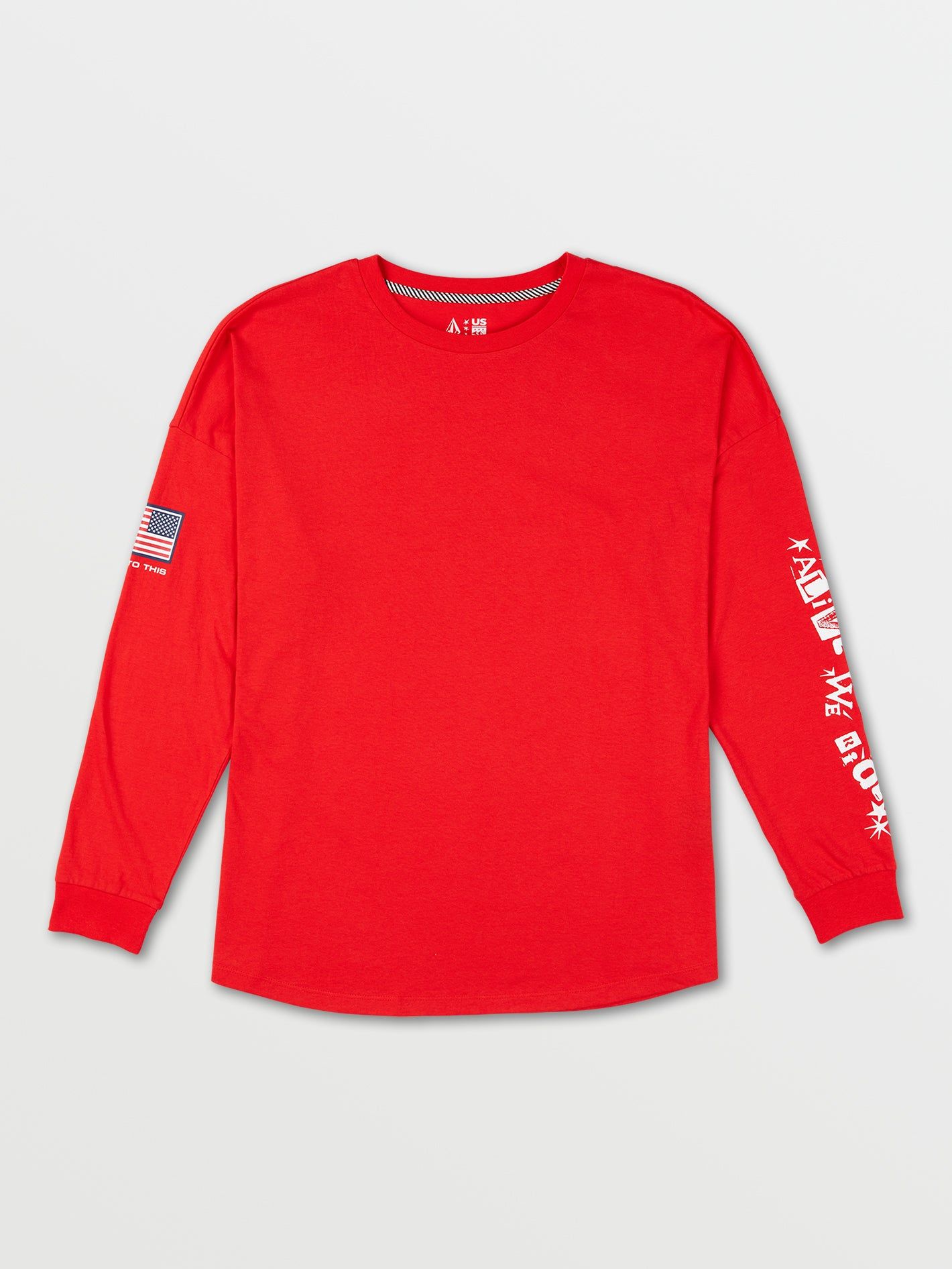 USST Long Sleeve Tee - Red (2022) sold by Volcom
